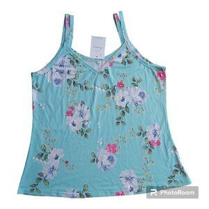 Soesdemo Dressy V - Neck Tank Top - Summer Floral Elegance With Spaghetti Straps